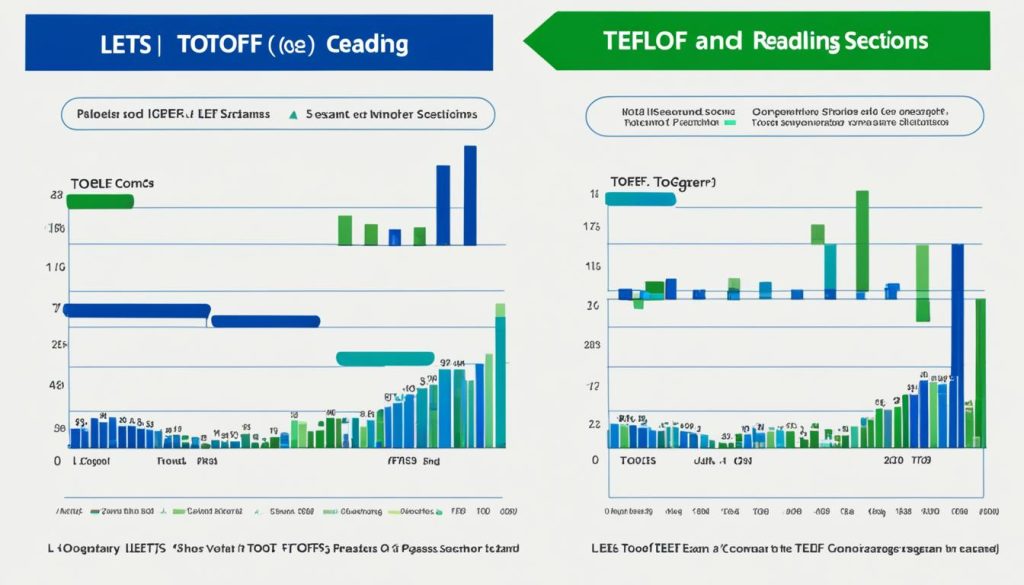 IELTS vs TOEFL reading section comparison